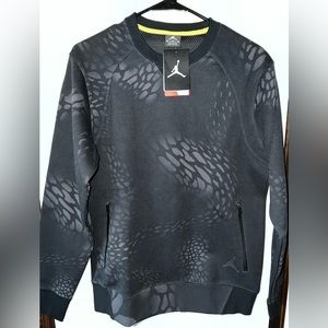 Jordan Men Black Cat Crewneck